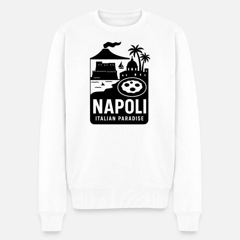 neapel napoli - Männer Premium Bio Pullover - Weiß
