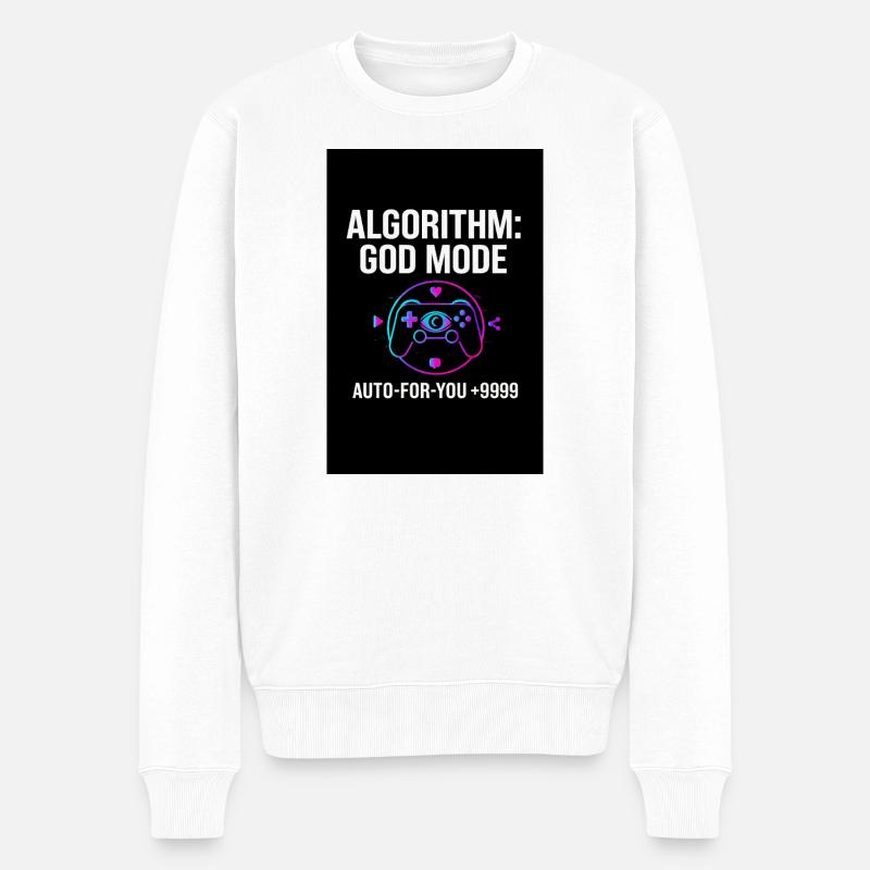 Algorithm God Mode - Men's Premium Organic Jumper - white