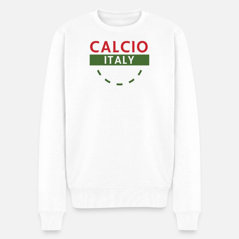 Calcio Italia Green Banner Design - Pull Premium bio Homme - blanc