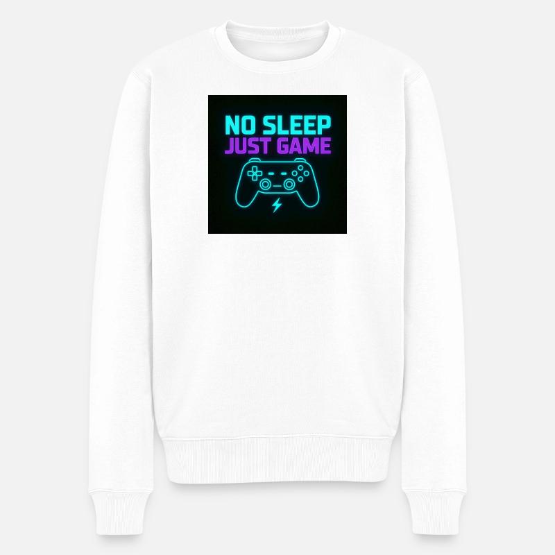no sleep just game - Pull Premium bio Homme - blanc