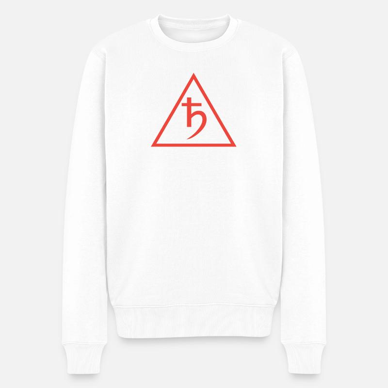 Saturn - Männer Premium Bio Pullover - Weiß