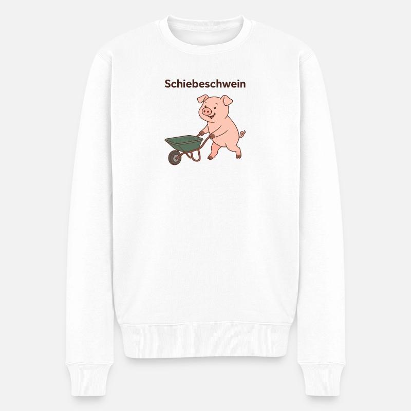 Pousser le cochon - Pull Premium bio Homme - blanc