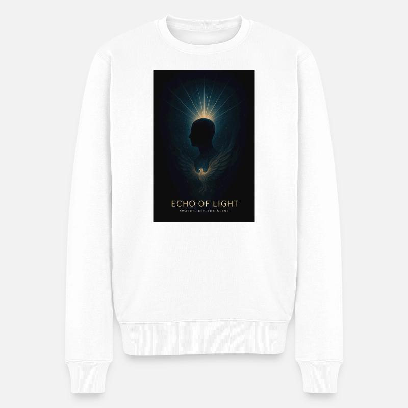 Écho de Lumière - Pull Premium bio Homme - blanc