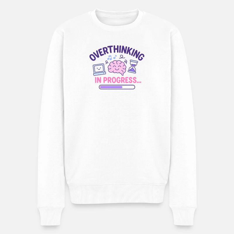 Trop réfléchir en cours - Pull Premium bio Homme - blanc