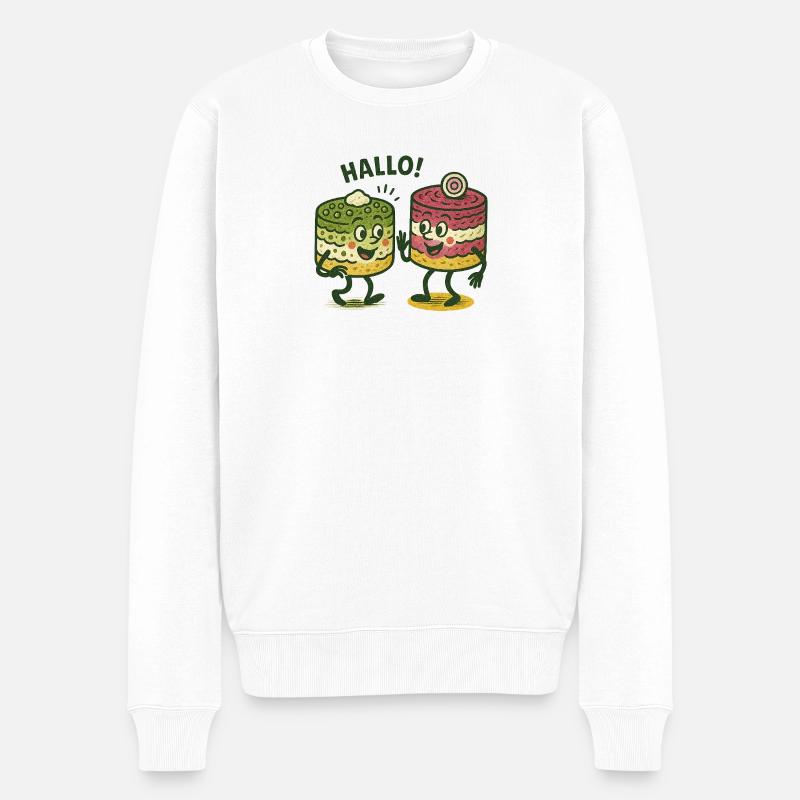 Olivje et les amis de Schuba - Pull Premium bio Homme - blanc