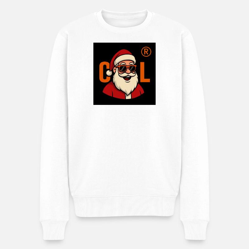 Sinterklaas mit Sonnenbrille - Männer Premium Bio Pullover - Weiß