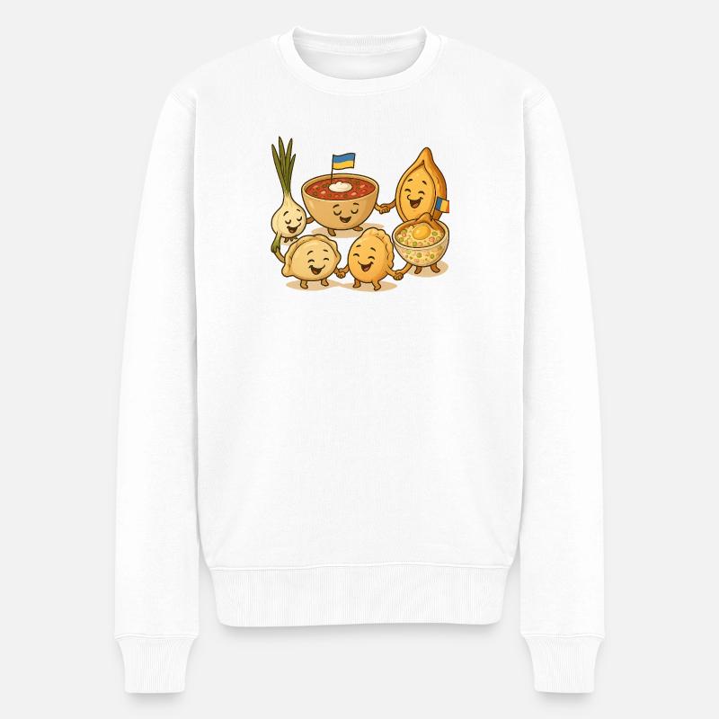 Geschenk der Kulturen - Männer Premium Bio Pullover - Weiß