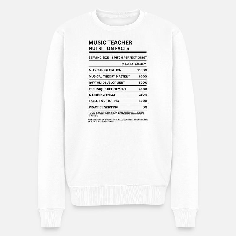 Musiklehrer-Wertschätzung Mitarbeiter, Klavierchor-Band - Männer Premium Bio Pullover - Weiß