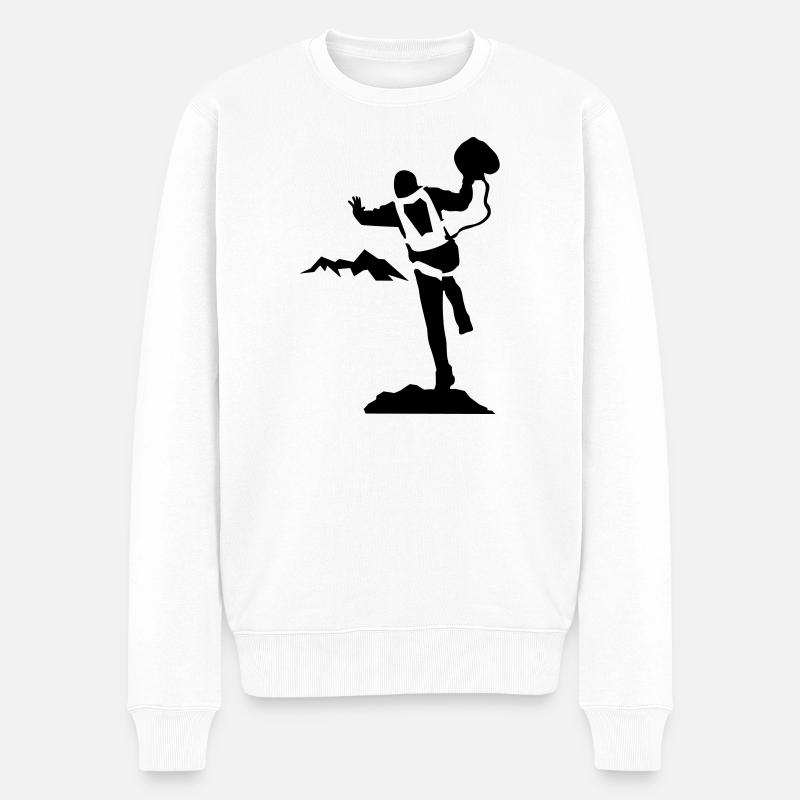 BASE jumping - Männer Premium Bio Pullover - Weiß