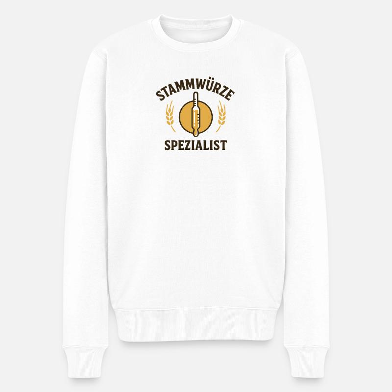 Stammwürzle Spezialist - Männer Premium Bio Pullover - Weiß