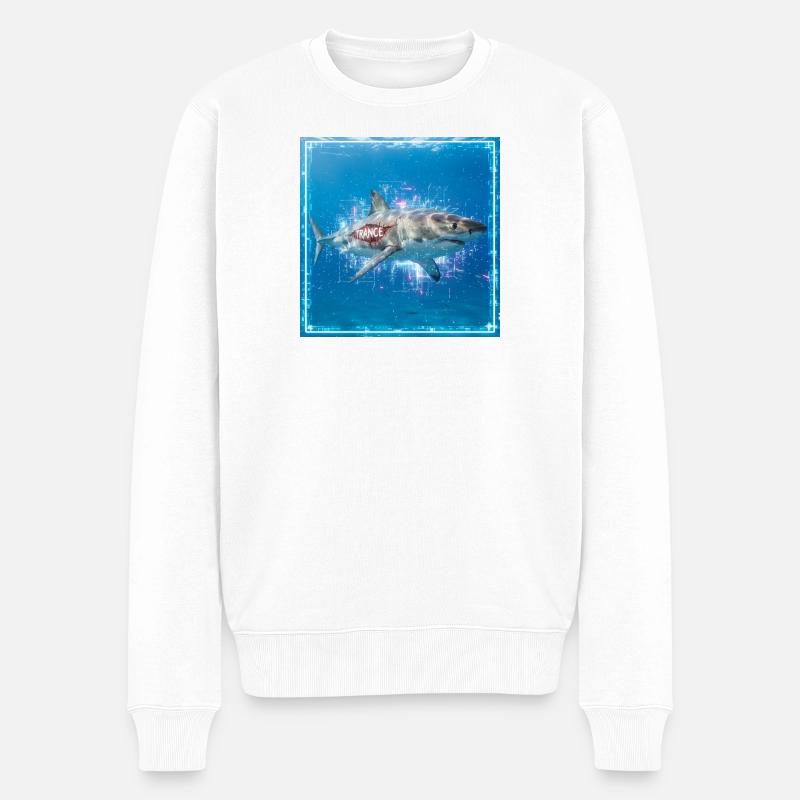 Requin de Transe - Pull Premium bio Homme - blanc