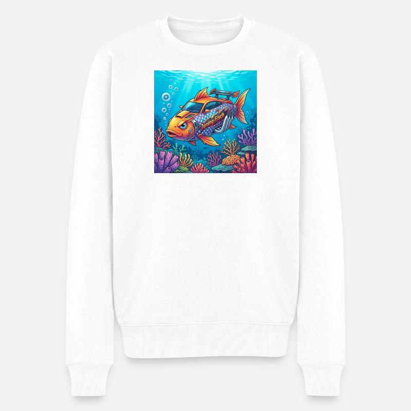Accorder les poissons - Pull Premium bio Homme - blanc