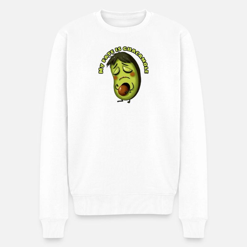 Avocado Schicksal Guacamole Meme - Männer Premium Bio Pullover - Weiß