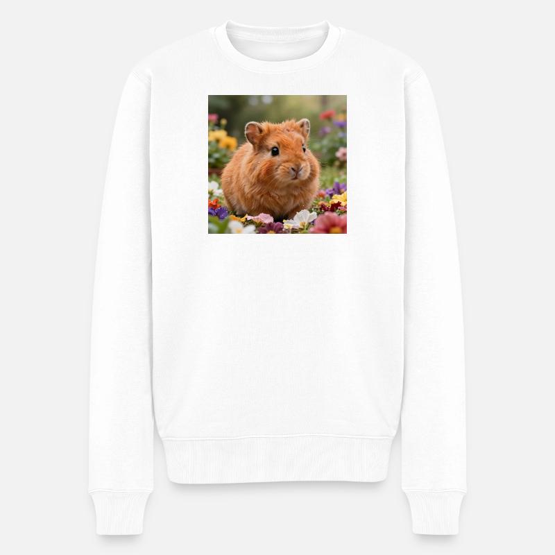 Rêve de hamster fleuri - Pull Premium bio Homme - blanc