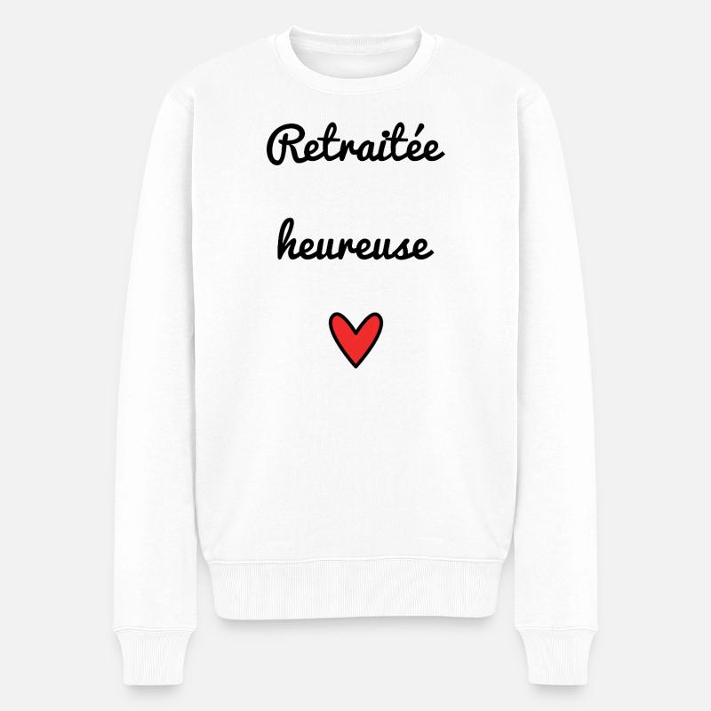 PENSIONIERT. RENTE. PENSIONIERT. RUHESTAND - Männer Premium Bio Pullover - Weiß