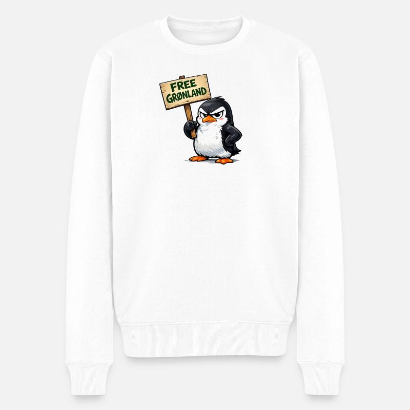 Logo t-shirt Penguin Protest Free Greenland - Pull Premium bio Homme - blanc