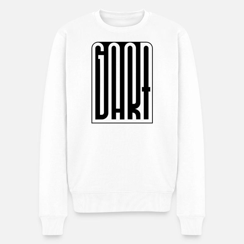 GOOD DARTS zwei in_ ins - Männer Premium Bio Pullover - Weiß