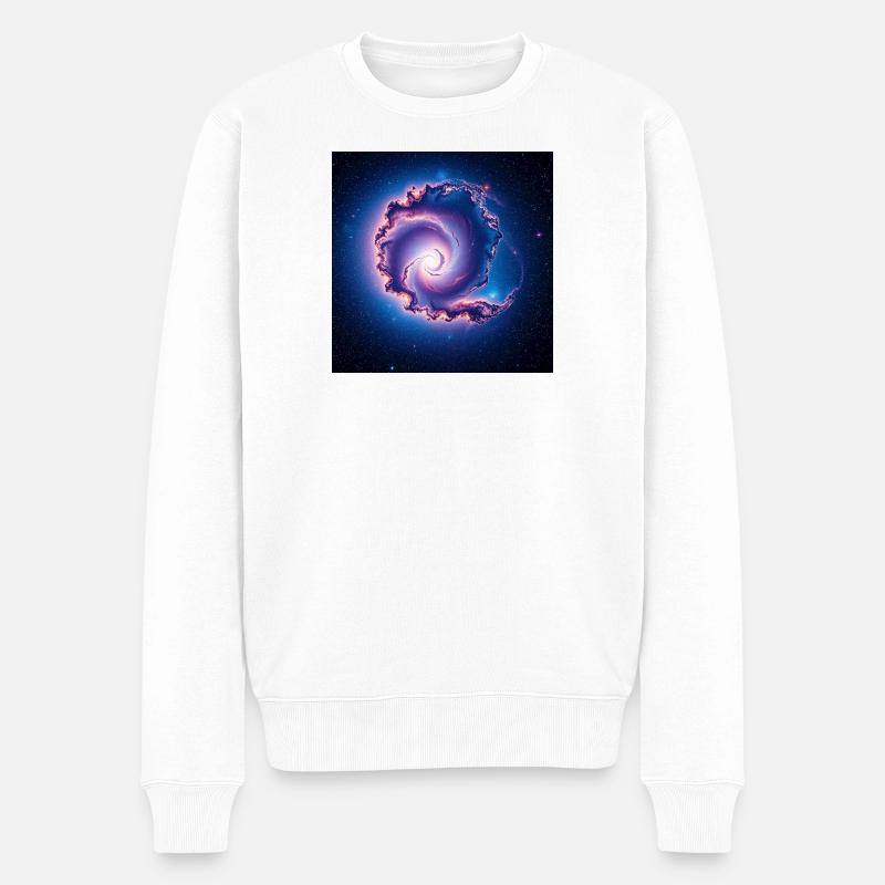 Spirale der Galaxie - Männer Premium Bio Pullover - Weiß