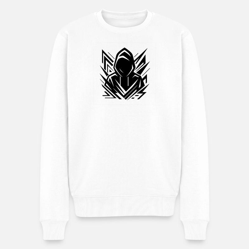 Pointes de sweat à capuche de l’ombre - Pull Premium bio Homme - blanc