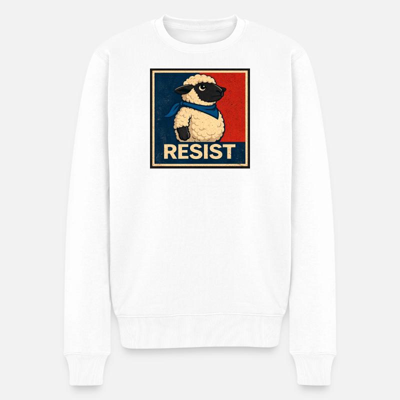 Affiche Resistance Lamb - Pull Premium bio Homme - blanc