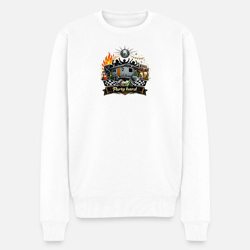 Remorque de construction de fête - Pull Premium bio Homme - blanc