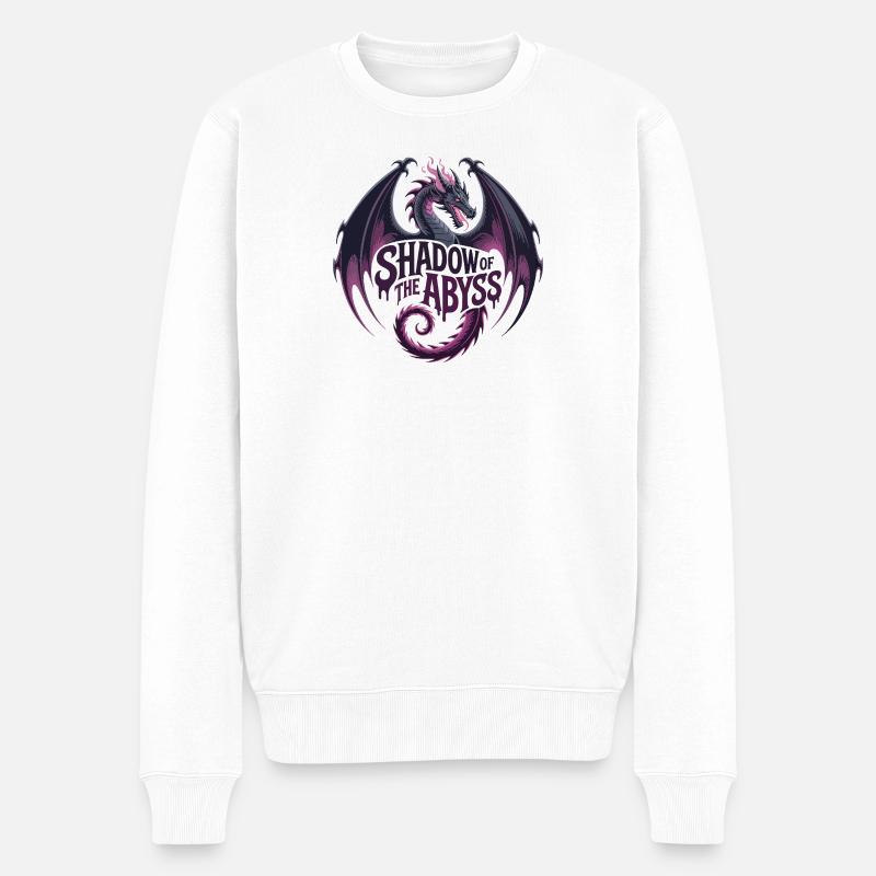L’Ombre du Dragon de l’Abîme - Pull Premium bio Homme - blanc