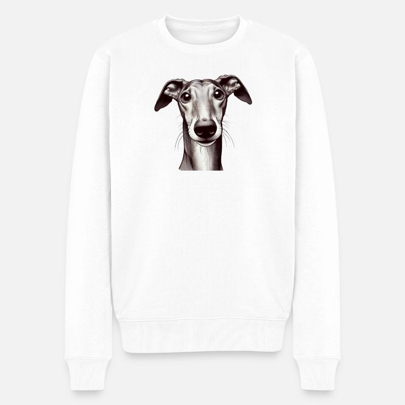 Galgomädchen - Männer Premium Bio Pullover - Weiß