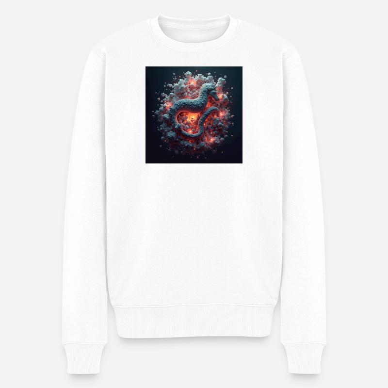 Hypocampal - Männer Premium Bio Pullover - Weiß