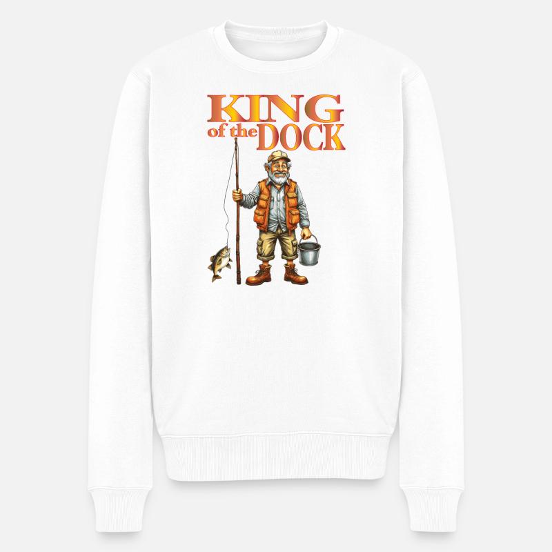 King_of_the_Dock - Männer Premium Bio Pullover - Weiß