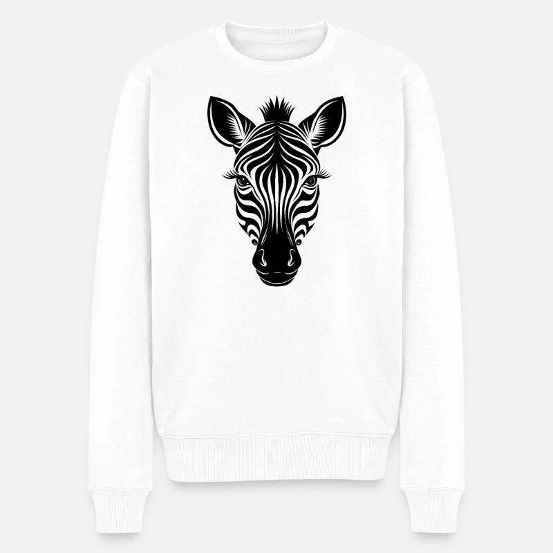 Face de zèbre - Pull Premium bio Homme - blanc