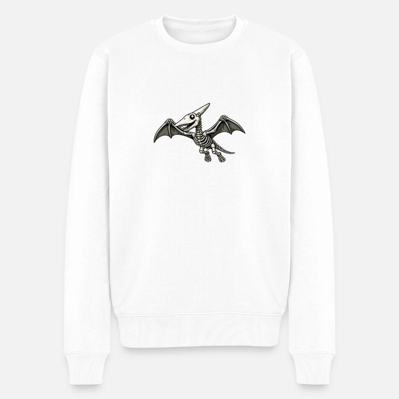 Squelette de ptérosaure - Pull Premium bio Homme - blanc