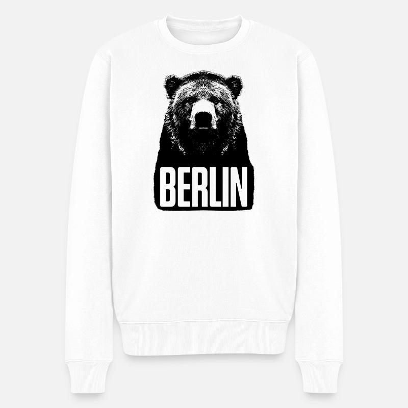 Berlin Bear - Pull Premium bio Homme - blanc