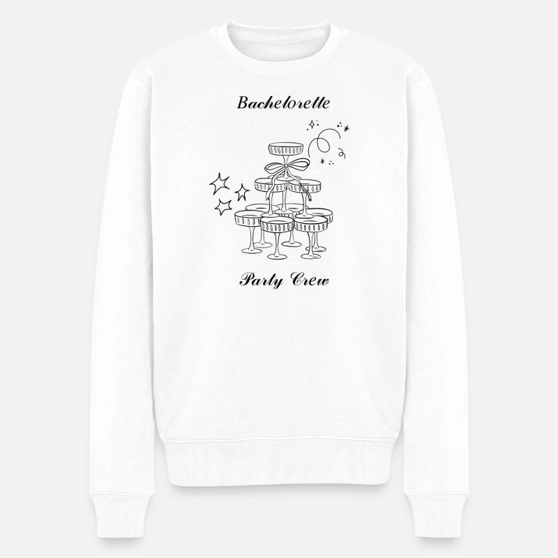 Bachelorette Party Crew - Männer Premium Bio Pullover - Weiß