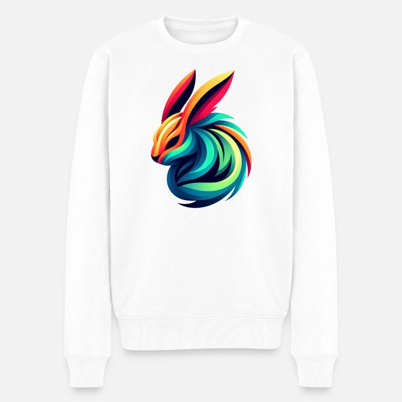 Lapin Couleur Éclatante - Pull Premium bio Homme - blanc