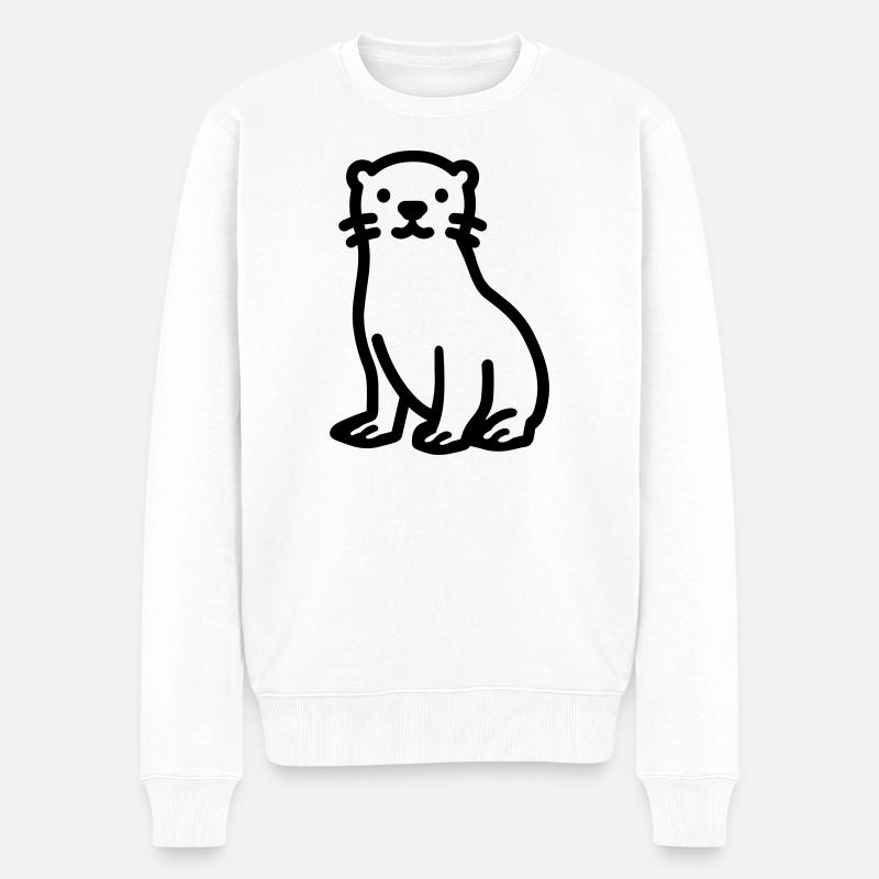 loutre - Pull Premium bio Homme - blanc