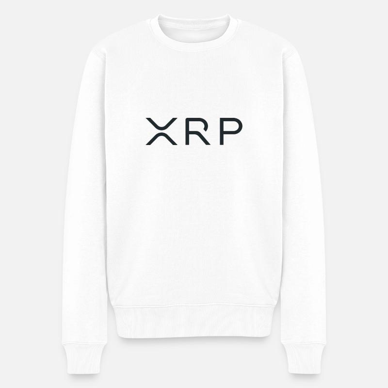 Ripple XRP Logo - Männer Premium Bio Pullover - Weiß