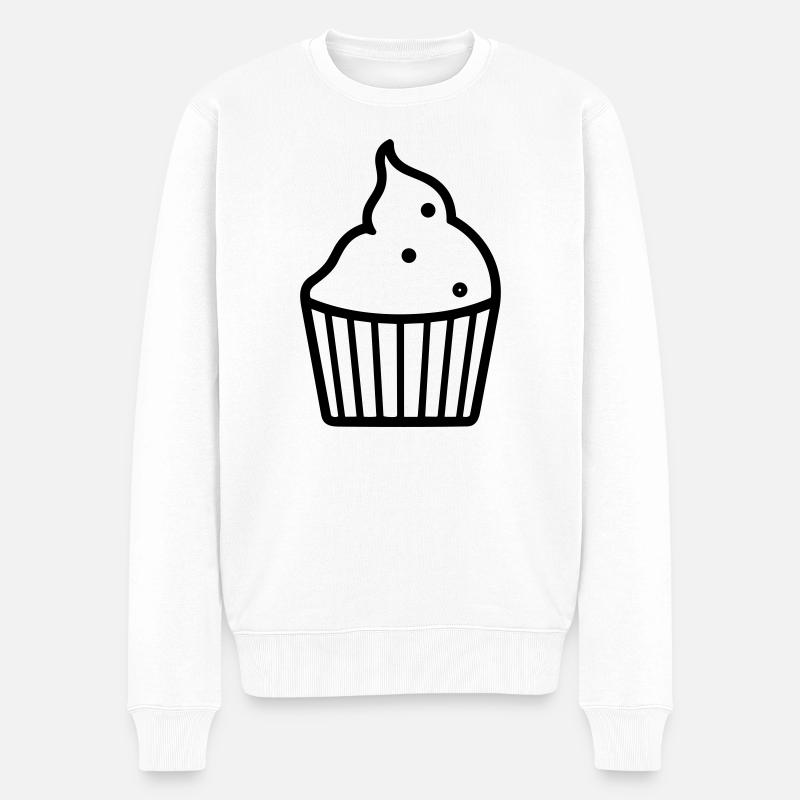 Muffin - Männer Premium Bio Pullover - Weiß