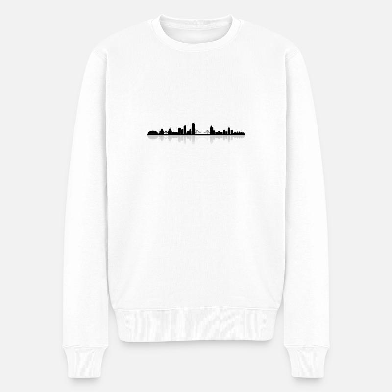 Skyline - Vancouver - Männer Premium Bio Pullover - Weiß