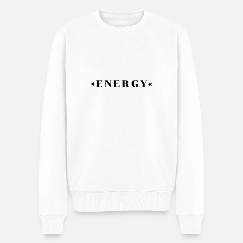 Energy - Männer Premium Bio Pullover - Weiß