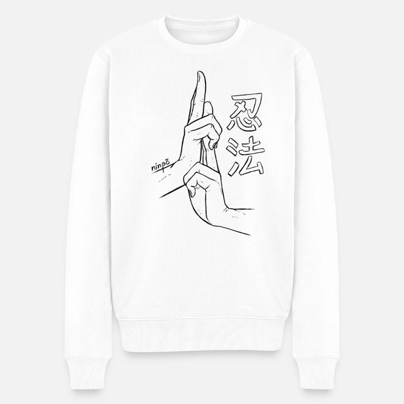 Ninpou - Pull Premium bio Homme - blanc