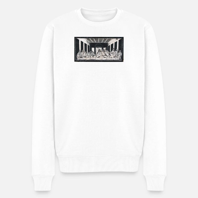 La Cène  - Pull Premium bio Homme - blanc