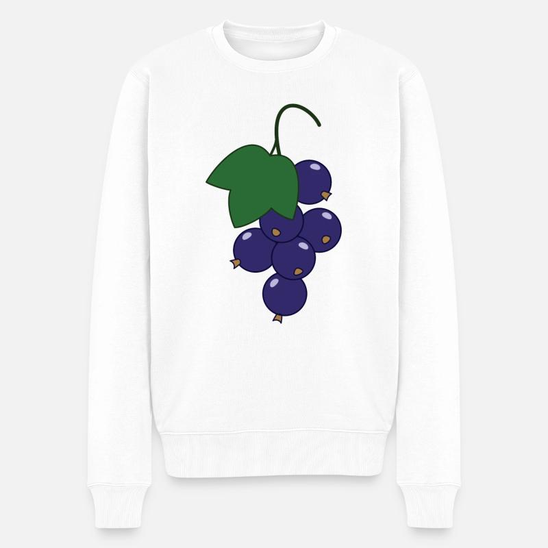 Johannisbeere - Männer Premium Bio Pullover - Weiß