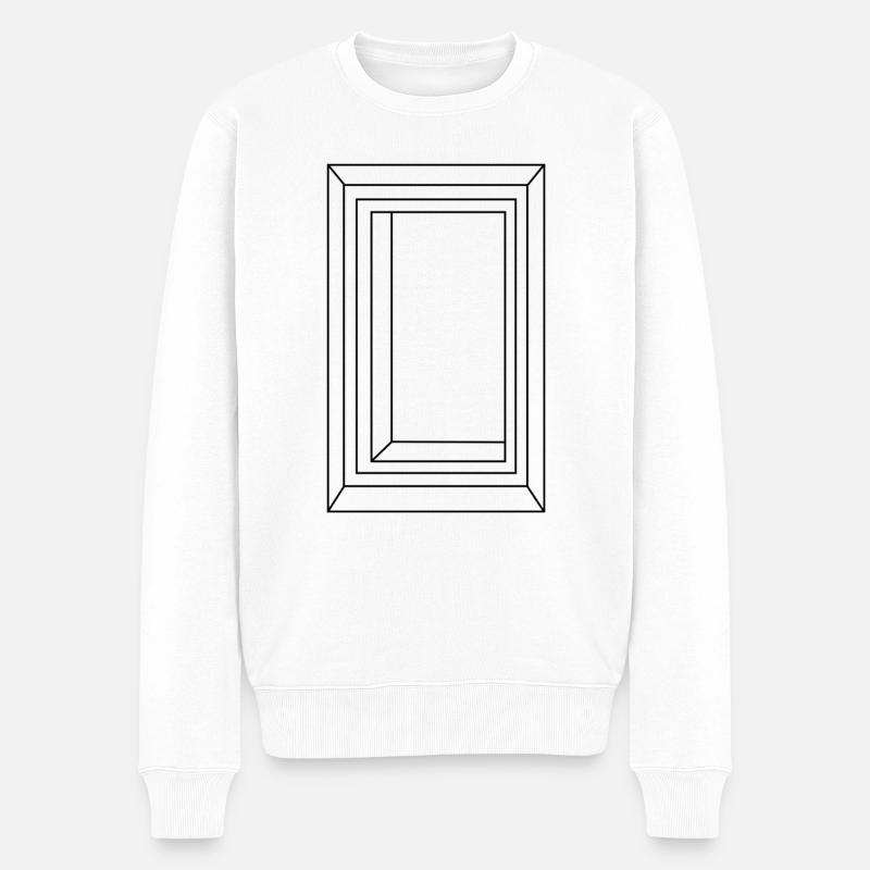 spiegel - Männer Premium Bio Pullover - Weiß