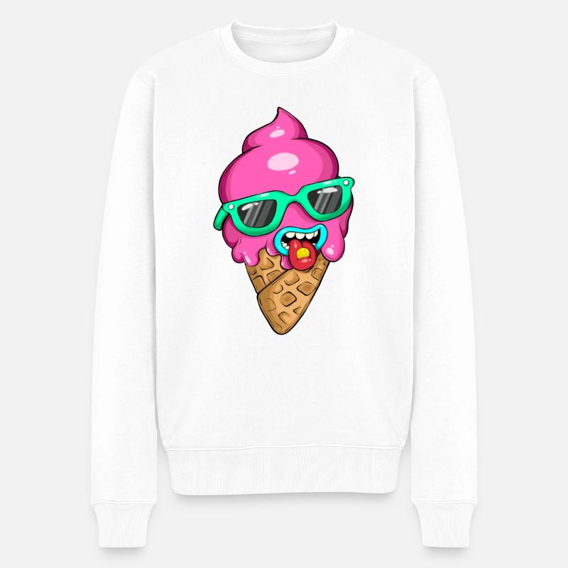 Drogeneis - Männer Premium Bio Pullover - Weiß