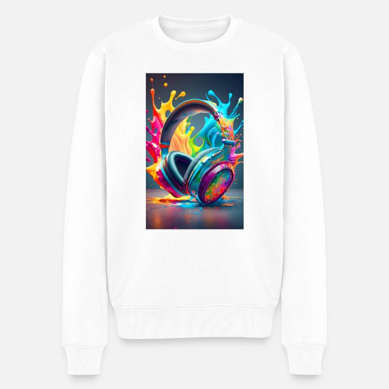 Casque coloré - Pull Premium bio Homme - blanc