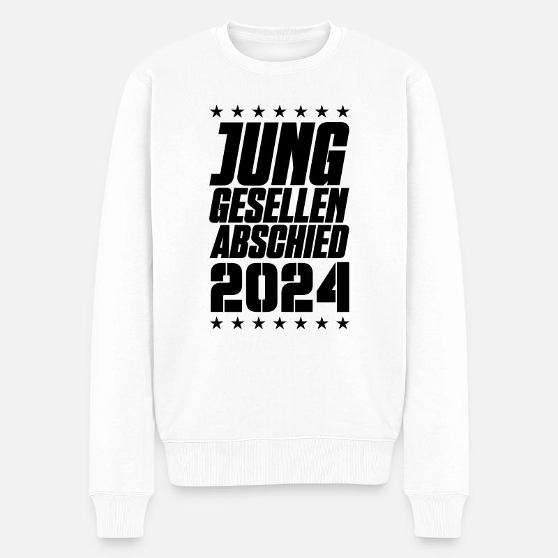 junggesellen abschied - Männer Premium Bio Pullover - Weiß