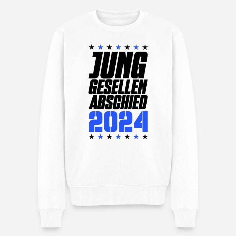 junggesellen abschied 2024 - Männer Premium Bio Pullover - Weiß