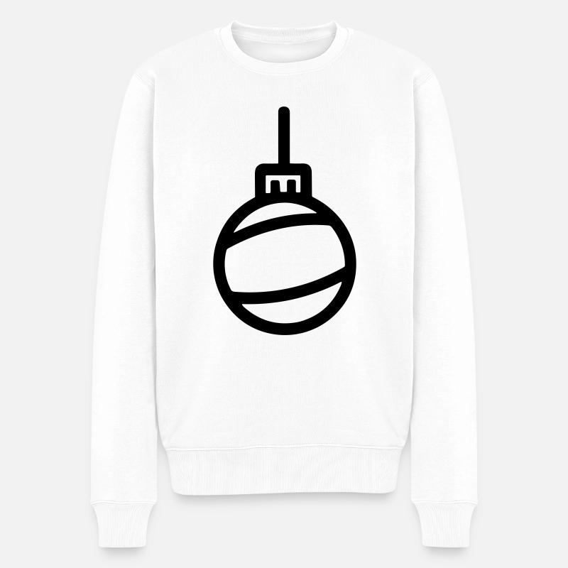 Weihnachtskugel - Männer Premium Bio Pullover - Weiß