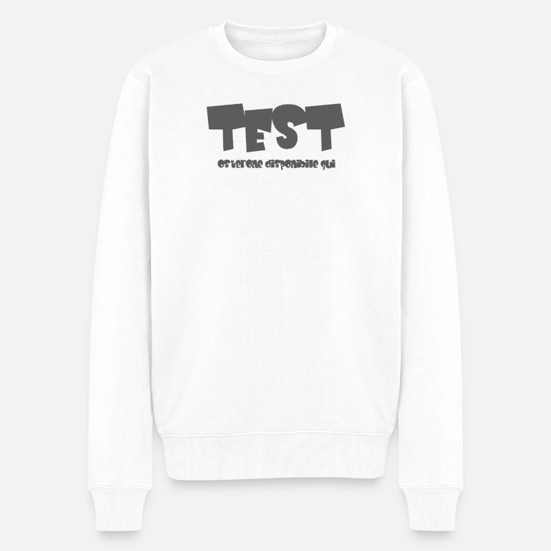 Testosteron - Männer Premium Bio Pullover - Weiß