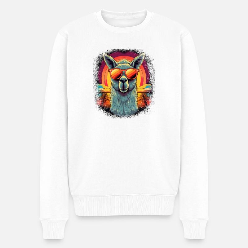 animal love cool beach happy birthday present idea - Männer Premium Bio Pullover - Weiß